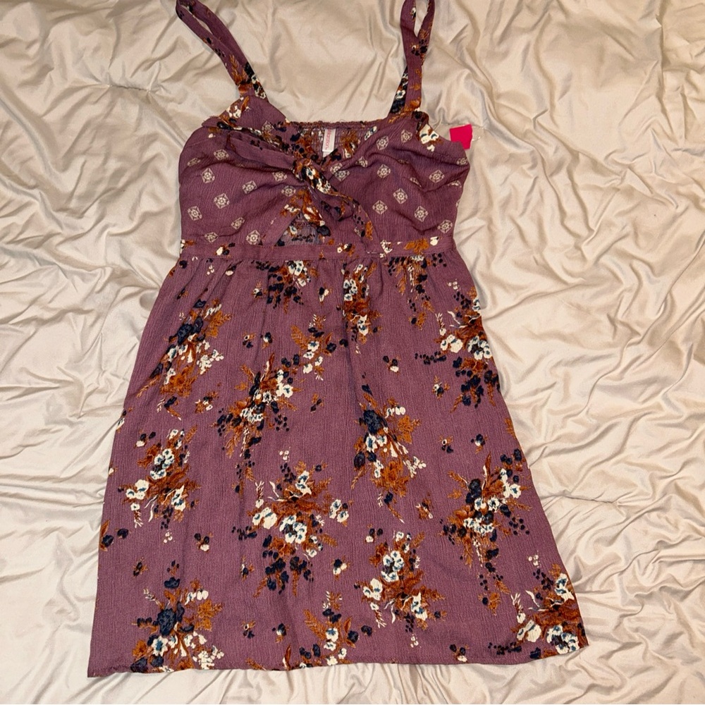 Xhilaration Purple Floral Midi Dress